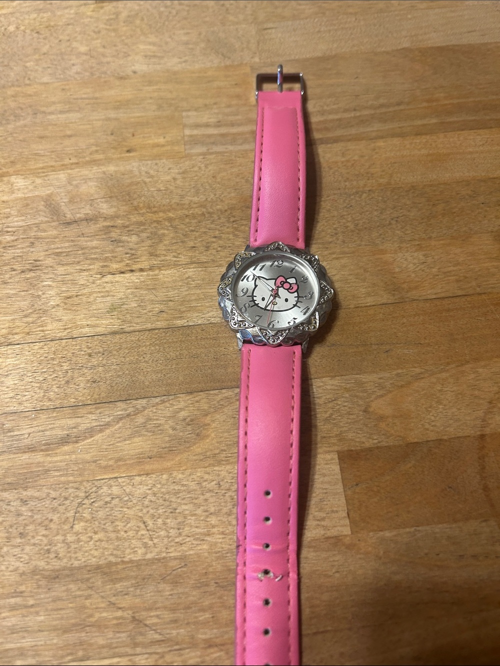 Hello Kitty Pink Watch with Silver Accents